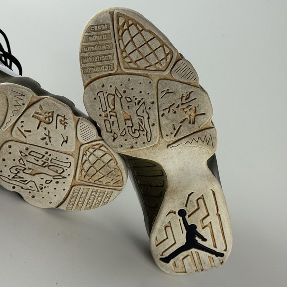 Air Jordan 9 Retro Shoes Mens Size 10.5 White Militia Green Statue 302370-109 - Picture 14 of 16